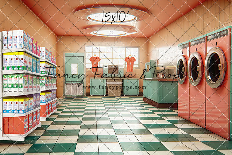 Laundry Day - Coral - With Sweep Option