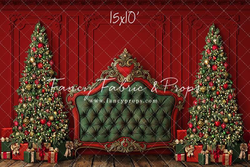 Regal Red & Green Headboard