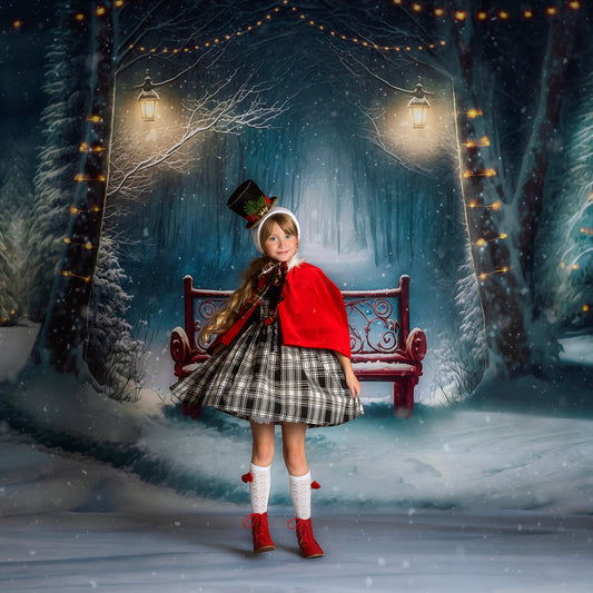 Snowy Bench - Red - with Sweep Option