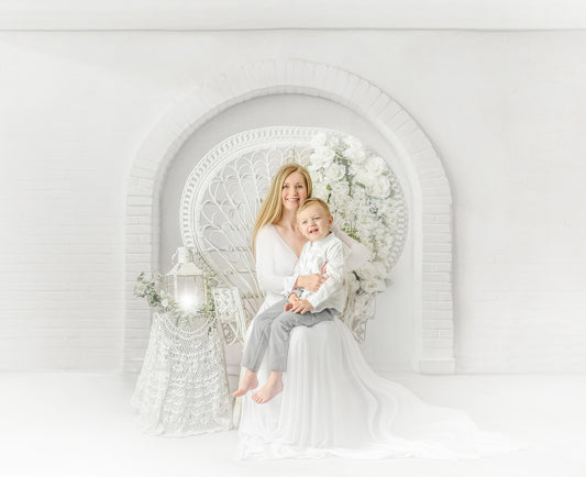 White Brick Alcove - White Floor - With Sweep Option