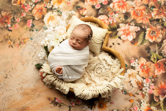 Painted Floral Peach - Petite