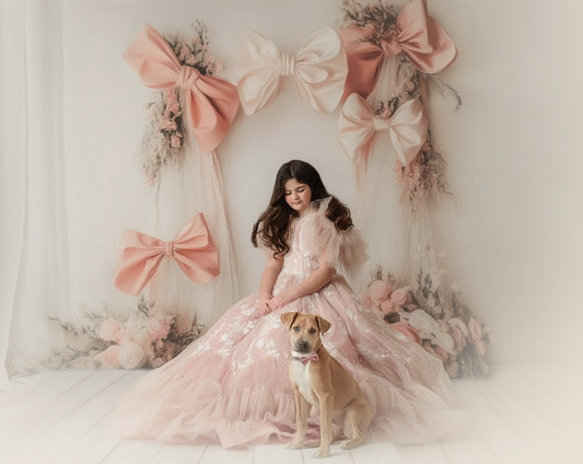 Bowtied Blush - With Sweep Option