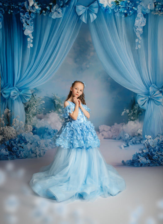 Little Bow Blue - With Sweep Option