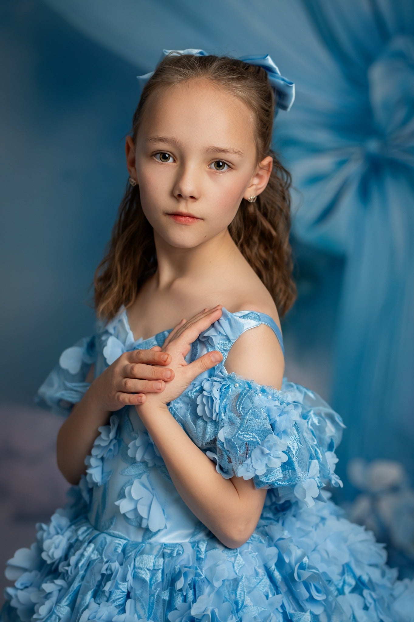 Little Bow Blue - With Sweep Option
