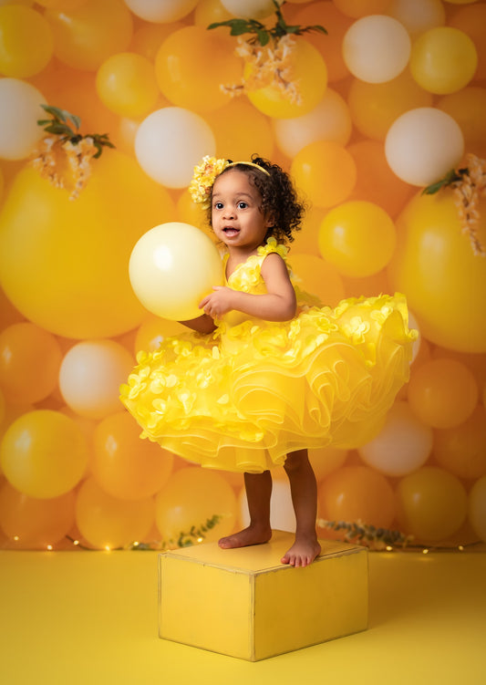 Golden Summer Balloon Wall