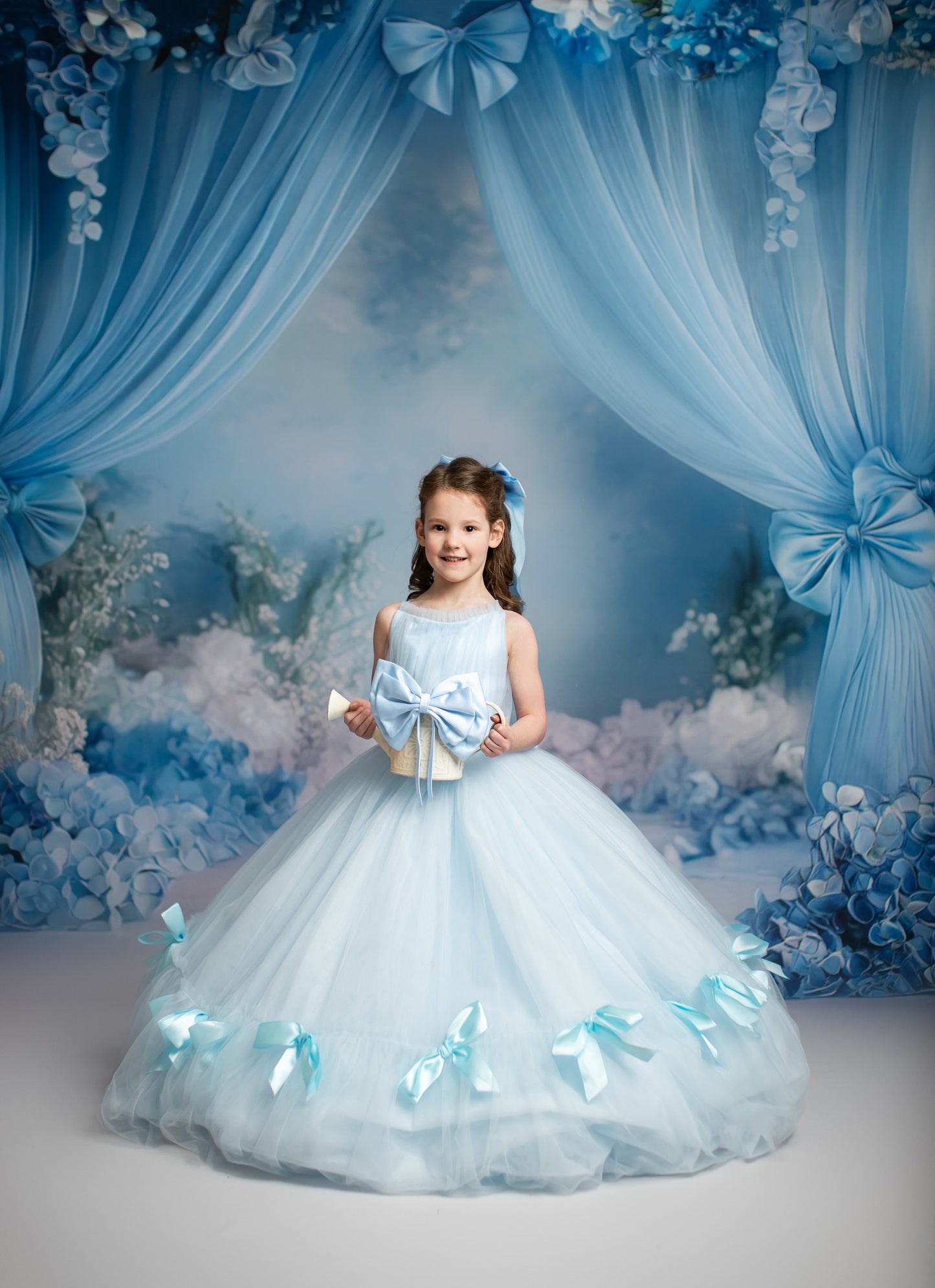 Little Bow Blue - With Sweep Option