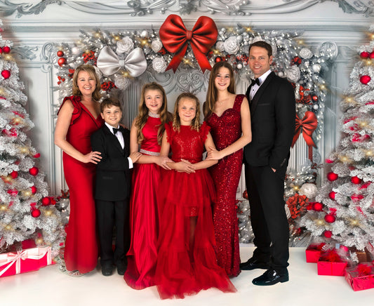 Fancy Red & White Wall - with Sweep Option