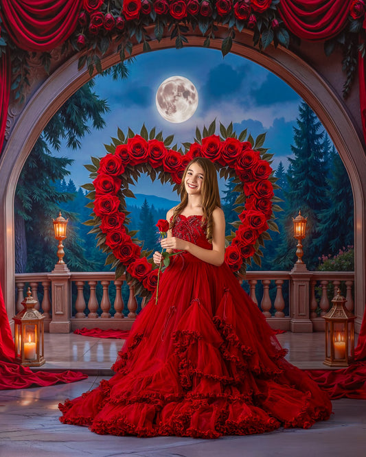 Heart of Roses - With Sweep Option