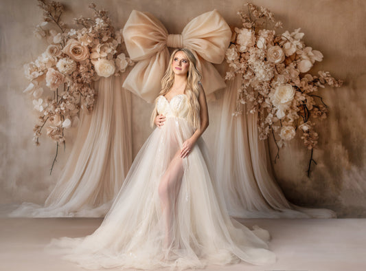 Soft Bow & Tulle - With Sweep Option