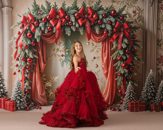 Bowtied Vintage Christmas - with Sweep Option