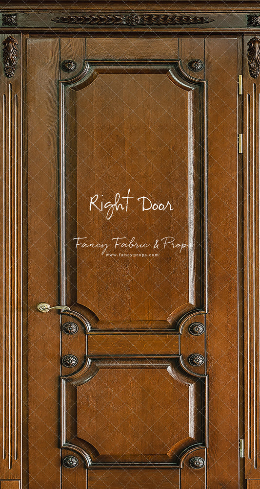 Brown Wooden Door - Slimline Drop For OG Fancy Lite System - Slimline Panels