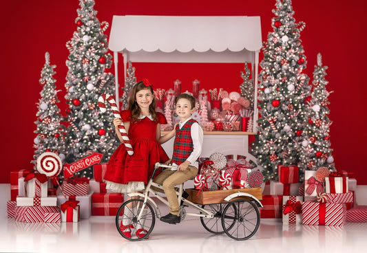 Candy Cane Sweets Cart