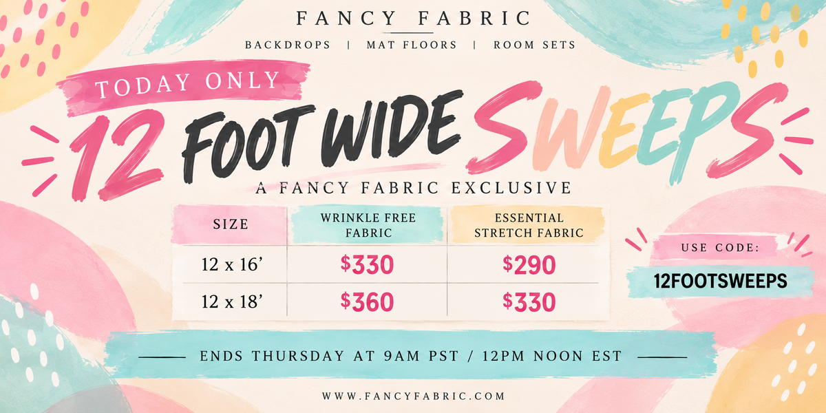 Special Sale: 60% off 12x16' & 12x18' Sweeps- CODE: 12FOOTSWEEPS