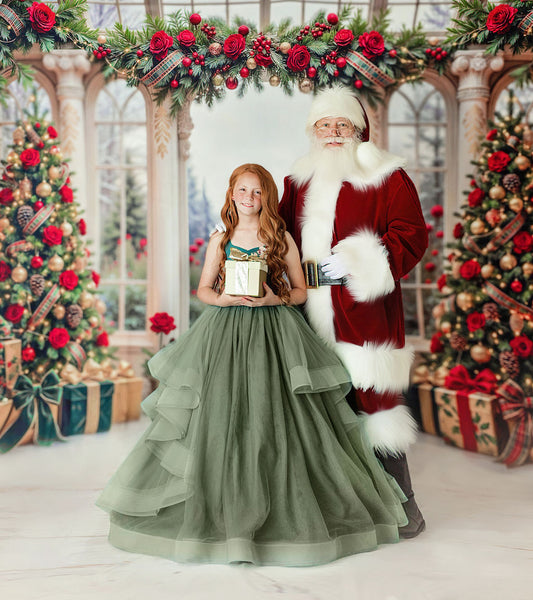 Christmas Rose Gala - with Sweep Option