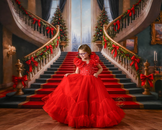 Crimson Cascade Staircase - with Sweep Option