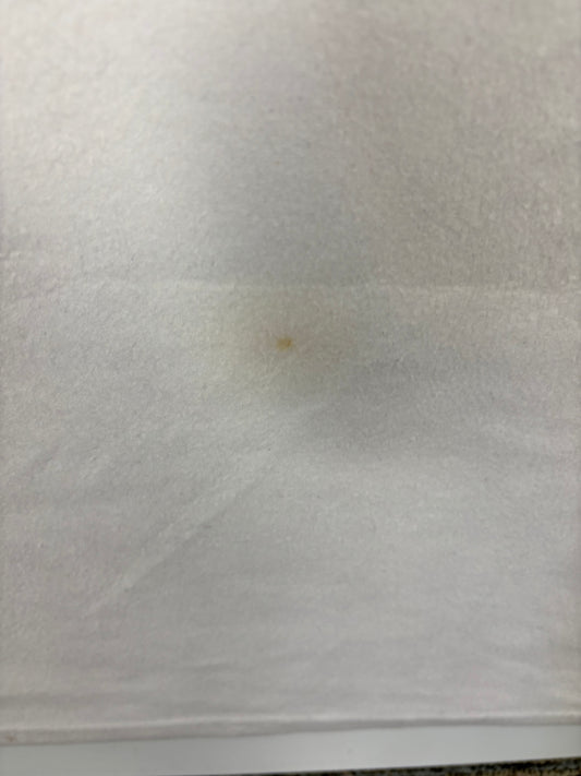 RTS Almost White - 10x8' Fleece - Yellow Spot - 60% Off