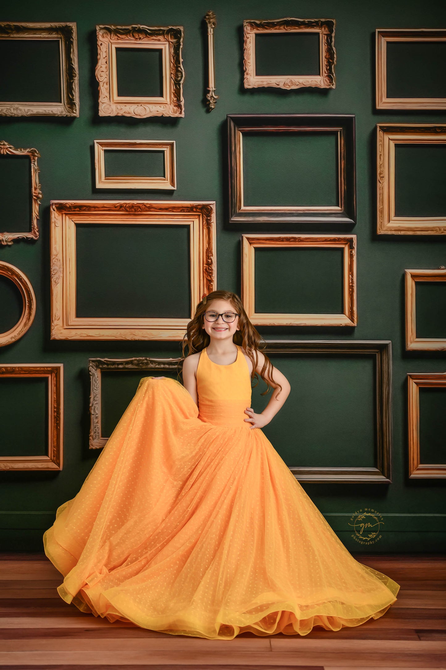 Jewel Frames - Green - With Sweep Option