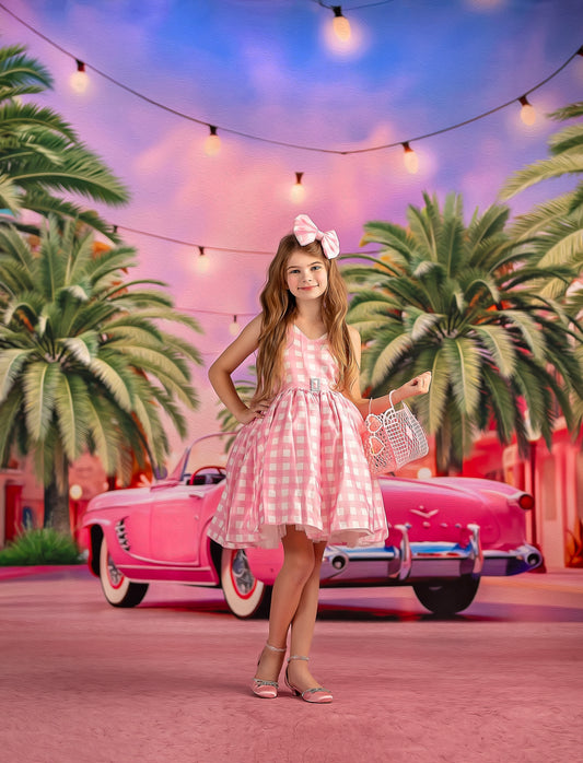 Malibu Shopping Center - Pink Car & Pink Floor - With Sweep Option