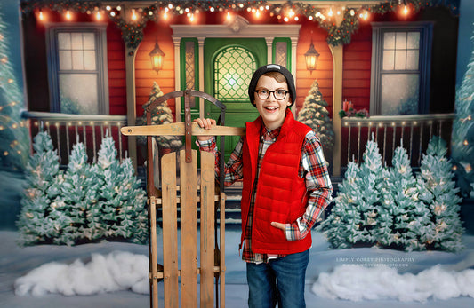 Merry Porch Greetings - Extra Lights - with Sweep Option