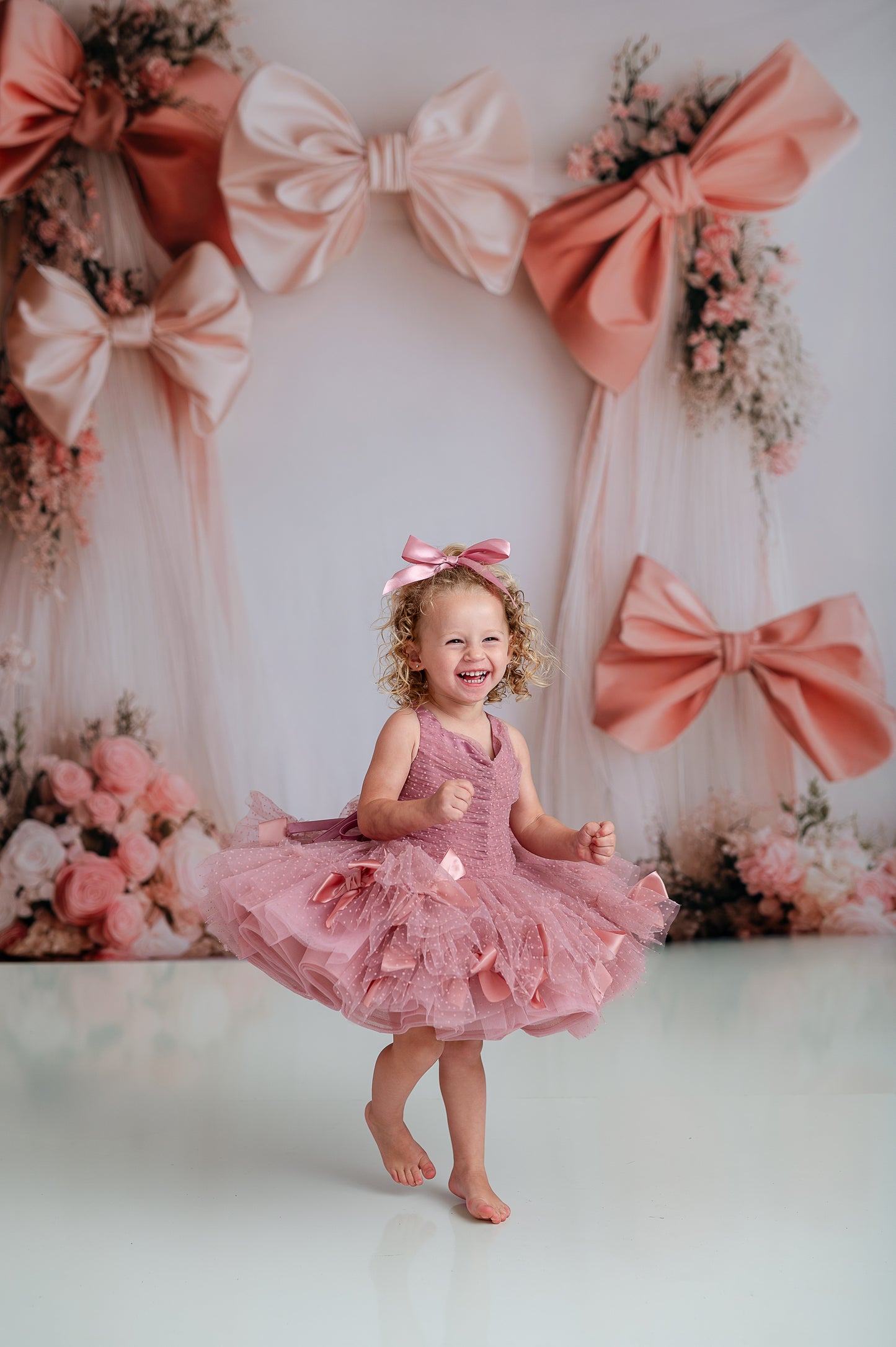 Bowtied Blush - With Sweep Option