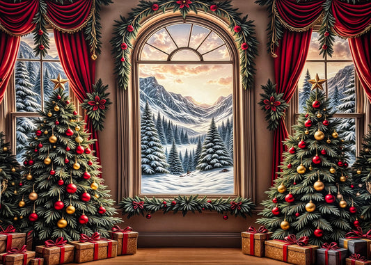 RTS Snowfall Symphony Room - 10x7.5' Essential Stretch SEG- Silicone for OG Lite System - Bad Crop/bottom cut off - 60% Off - 2 available