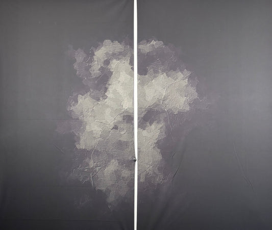 RTS Couture Grey - 4x7.5' Essential Stretch Slimline Backdrops QTY2 - NO SILICONE/Slight Green - 60% Off