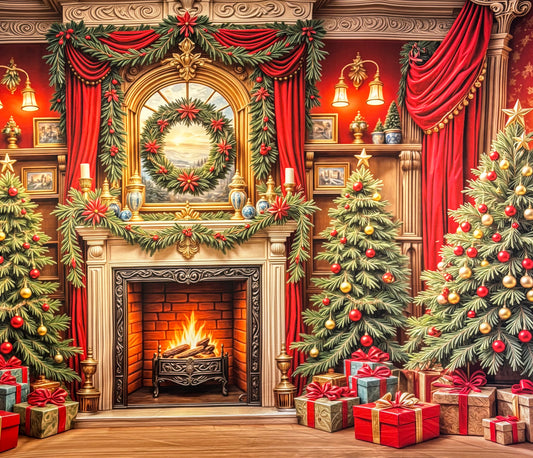 RTS Holiday At Hawthorne Hall - 9x8' Value Luxe Fabric - 10x8' Cut Short On Left - 60% Off