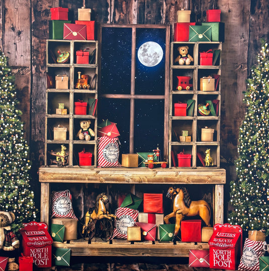 RTS North Pole Mail Room - 8x8' Wrinkle-Free - Slight Pink Tint - 60% Off