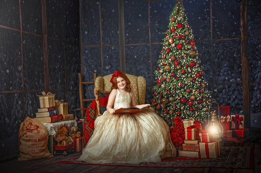 Red & Gold Bay Window - Room