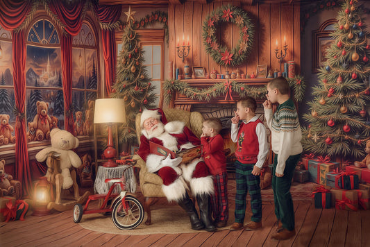 Teddy's Fireside Christmas - with Sweep Option