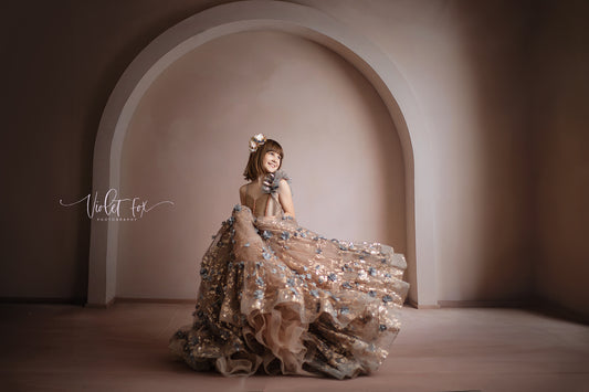 Beige Elegant Arch - Tile Floor - With Sweep Option