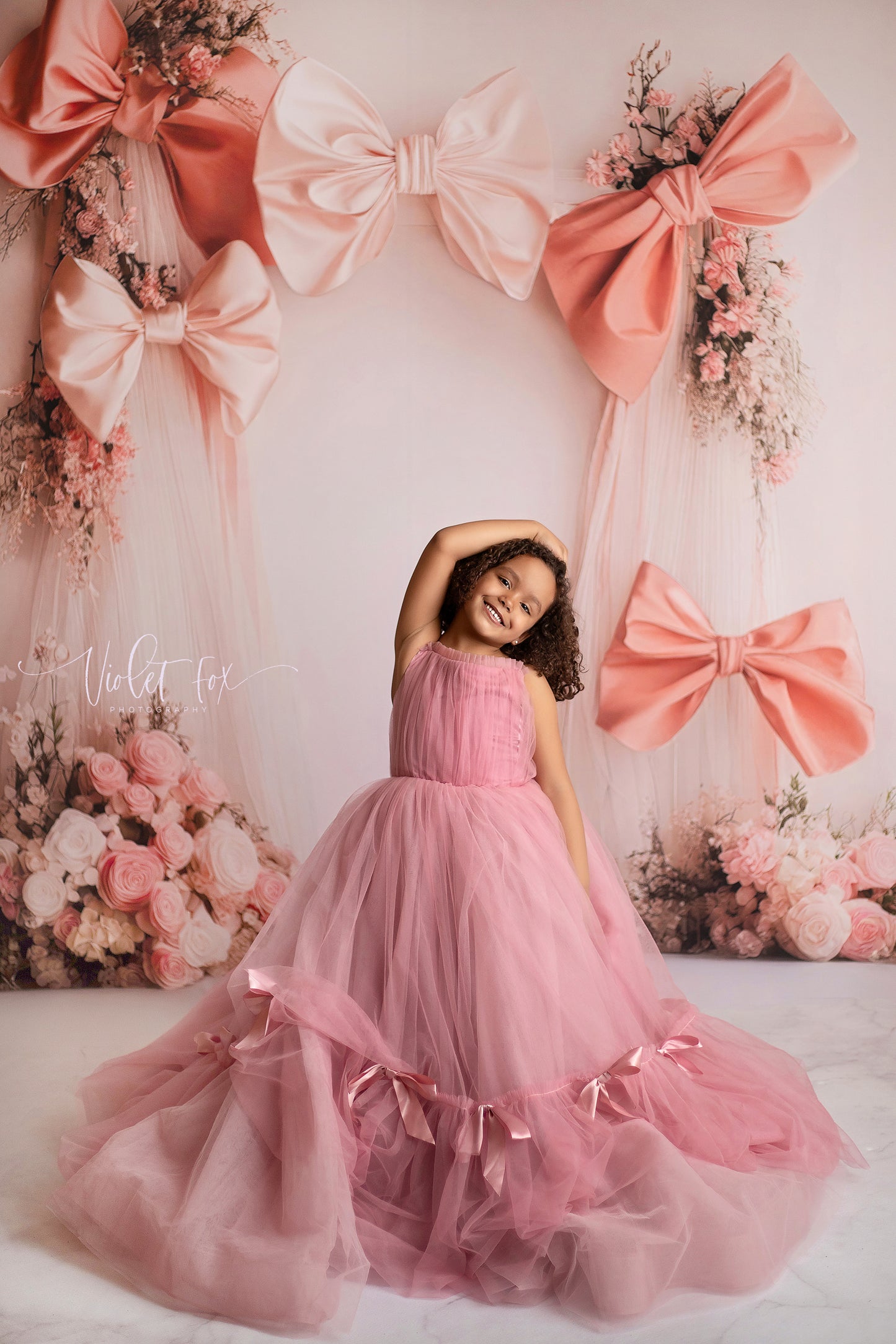 Bowtied Blush - With Sweep Option