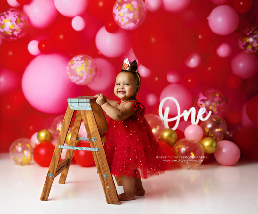 Valentine Confetti Balloon Wall