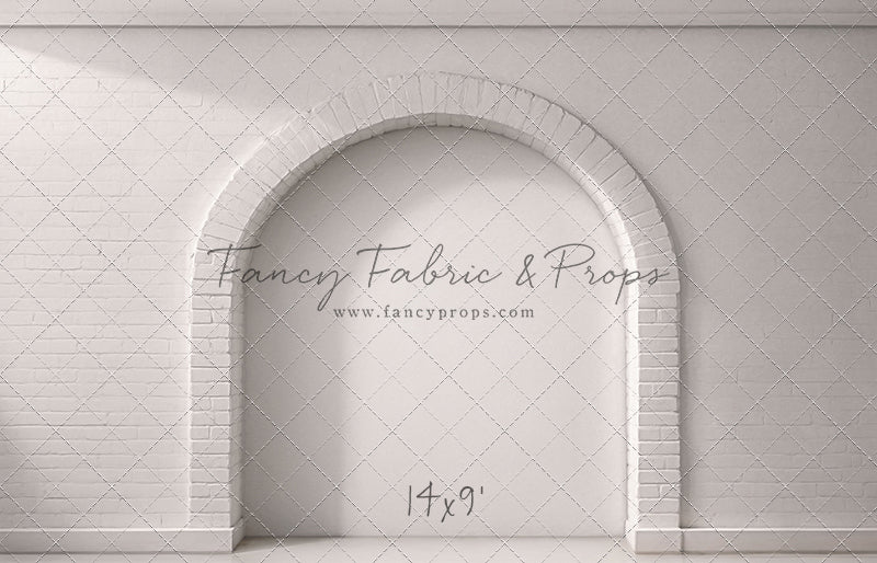 White Brick Alcove - White Floor - With Sweep Option