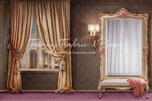 Glam Mirror - Pink Floor - With Sweep Option