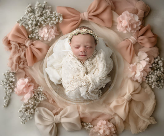 Honey Blush Bows - Petite