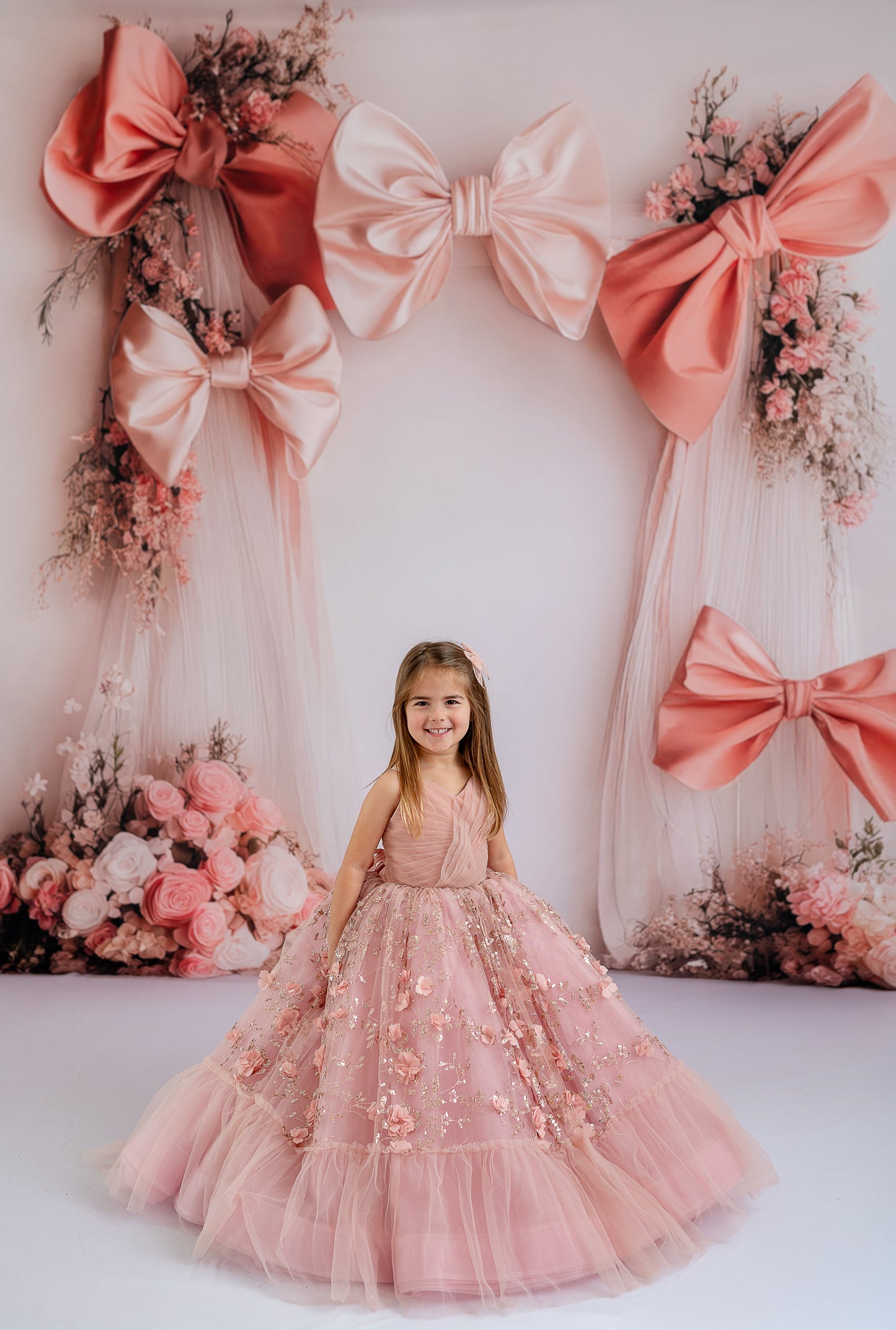 Bowtied Blush - With Sweep Option