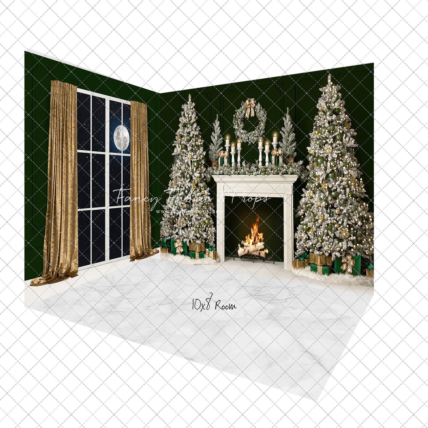 Classy Gold & Greens Mantle 2pc Room