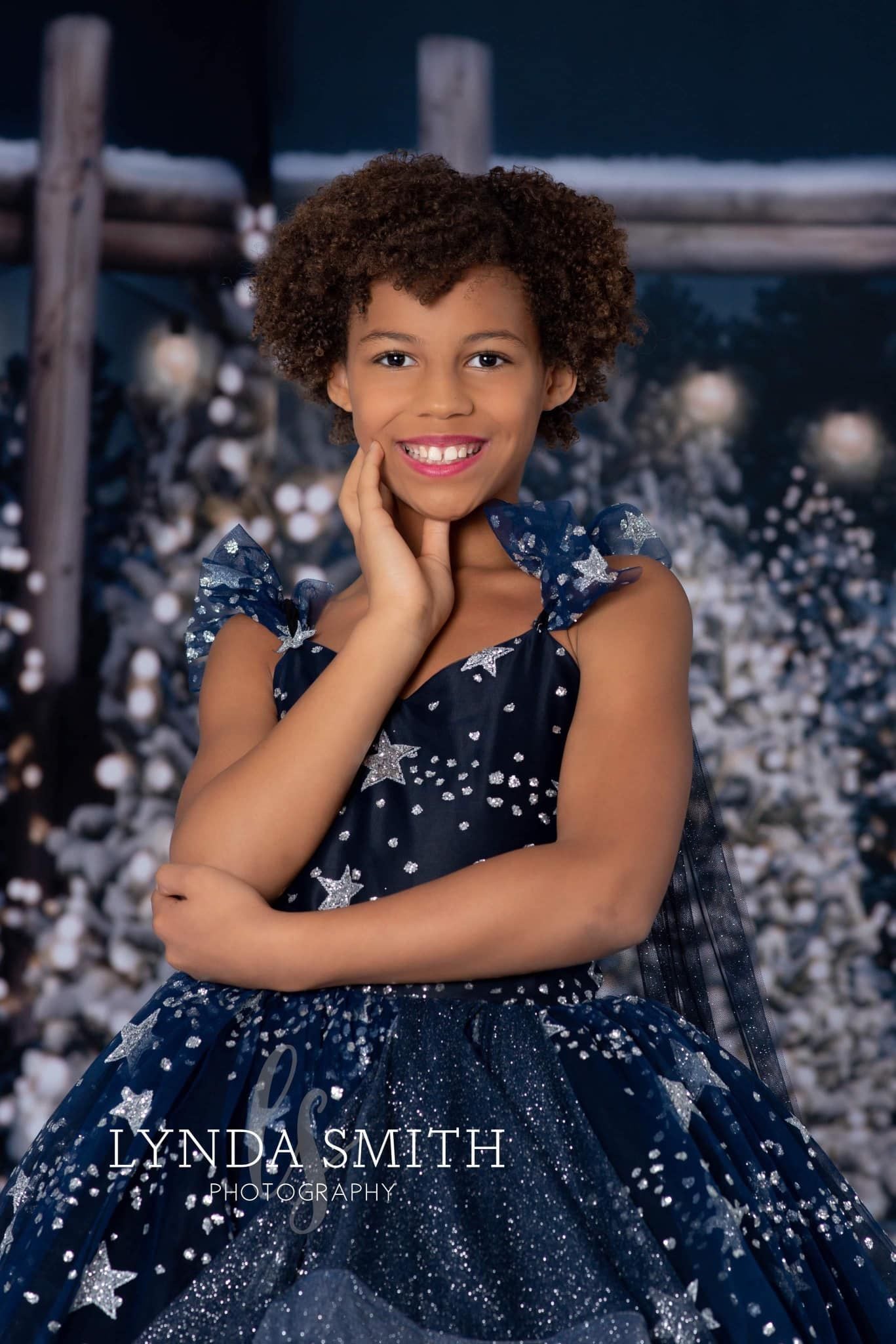 Evening Snowy Tree Farm Entrance