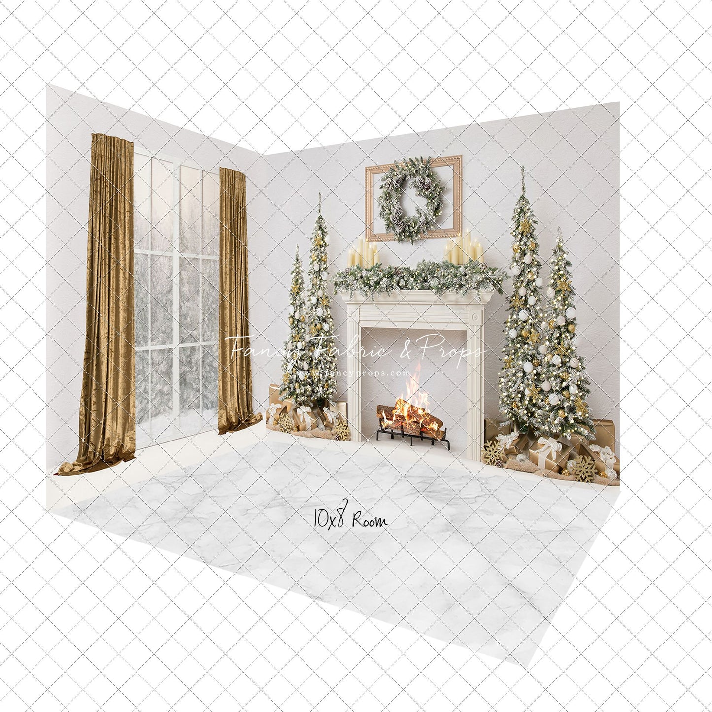 Simple Christmas Mantle 2pc Room
