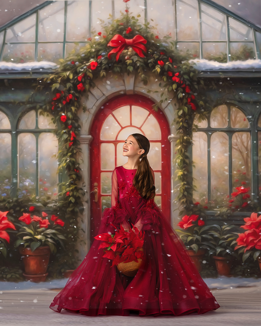 Whimsical Winter Greenhouse - With Sweep Option