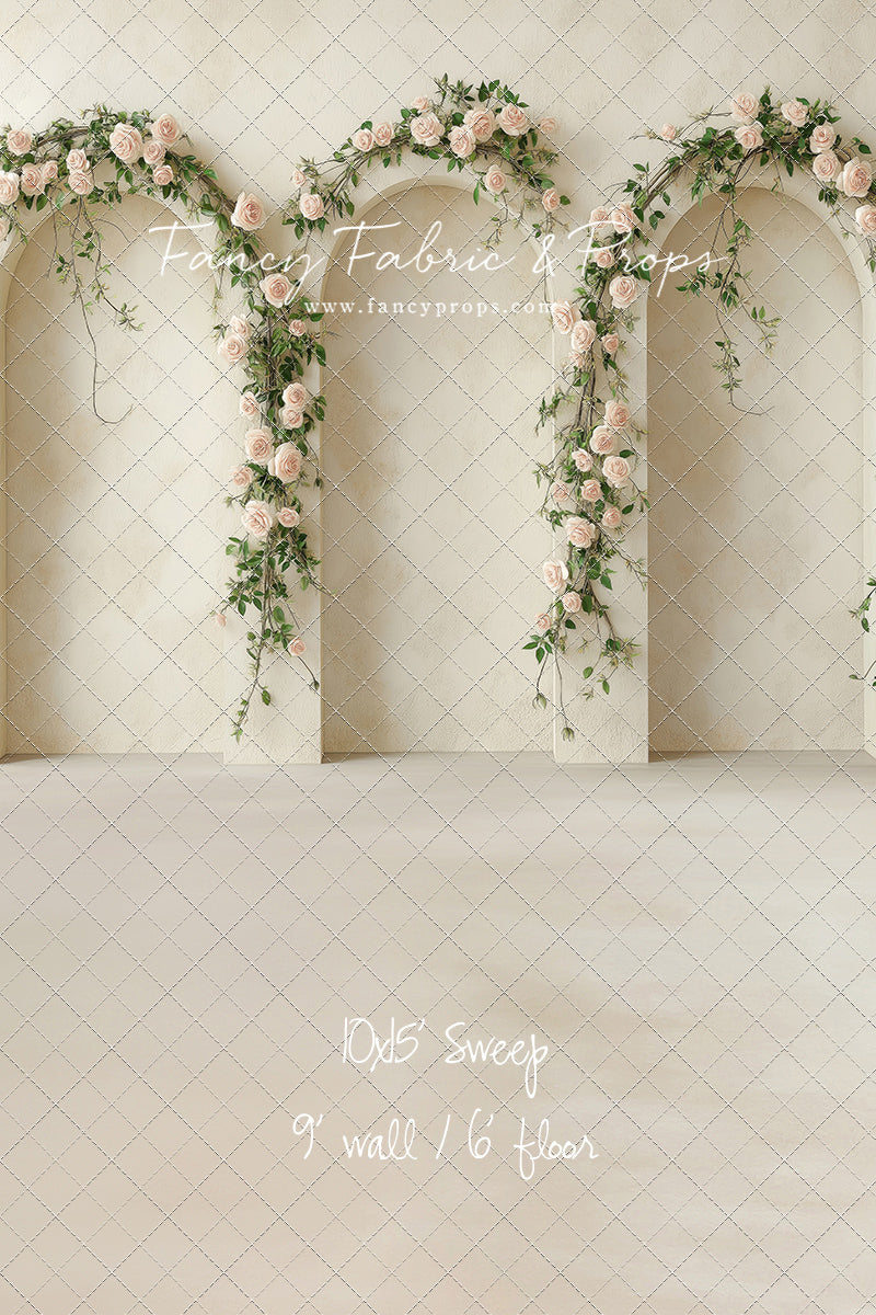 Cream Rose Courtyard - With Sweep Option