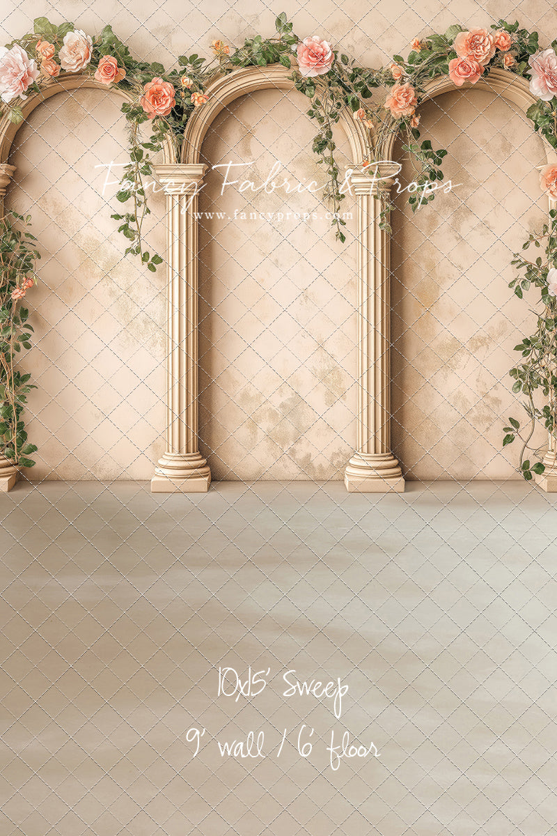 Peach Bloom Garden - With Sweep Option
