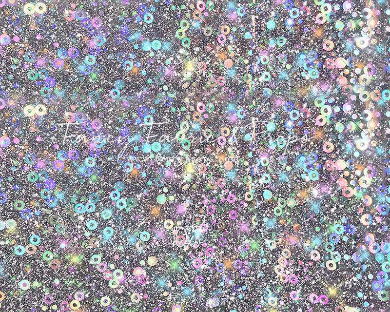 Cosmic Celebration - With Solid Beige Gray Floor Sweep Option