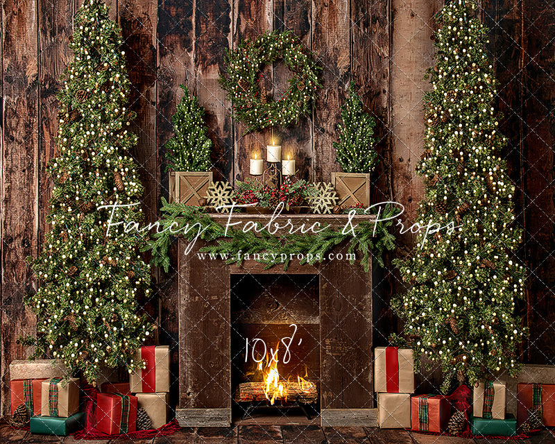 Simple Rustic Christmas Mantle