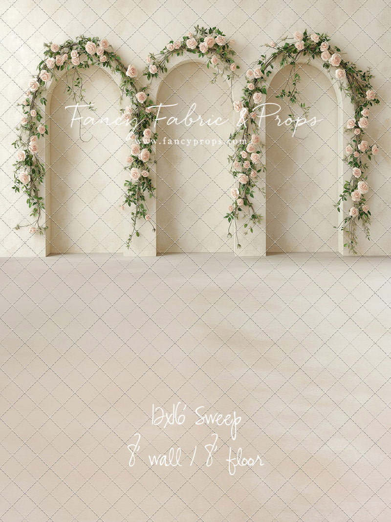 Cream Rose Courtyard - With Sweep Option