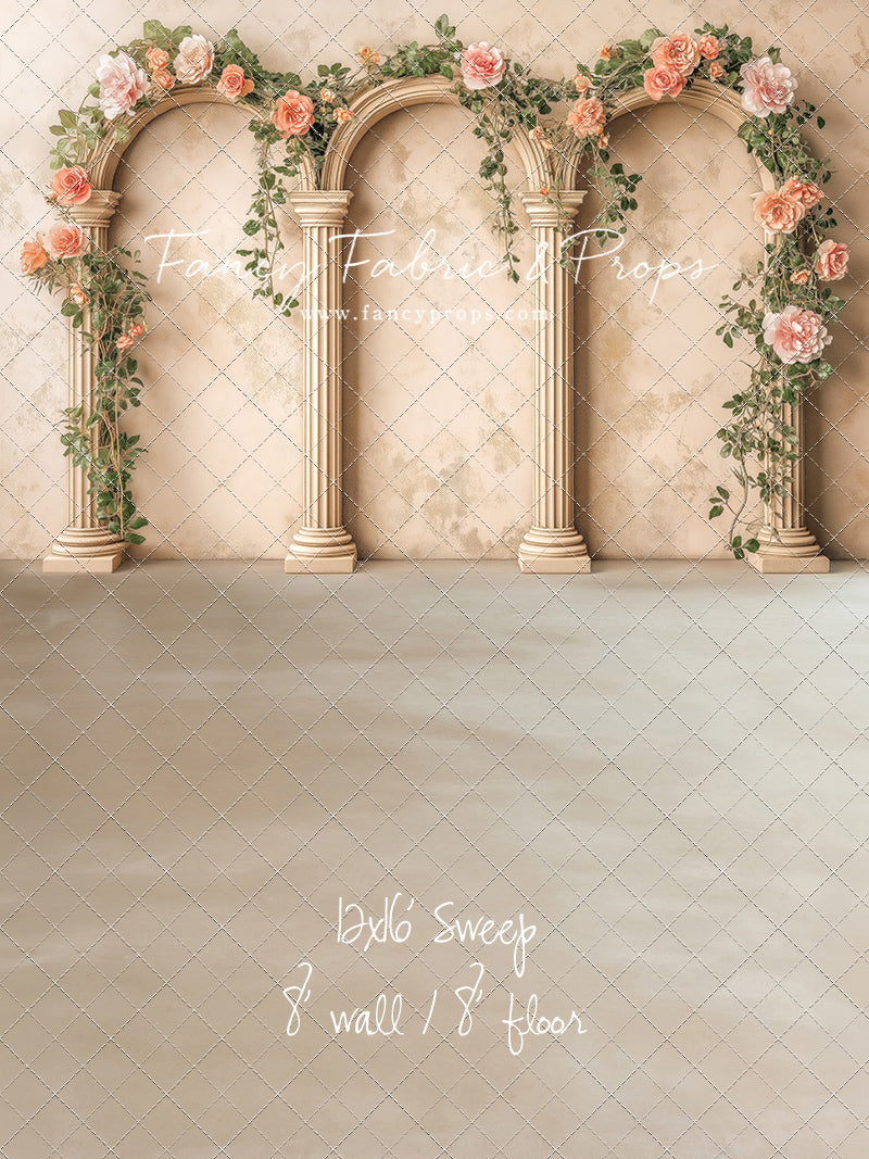 Peach Bloom Garden - With Sweep Option