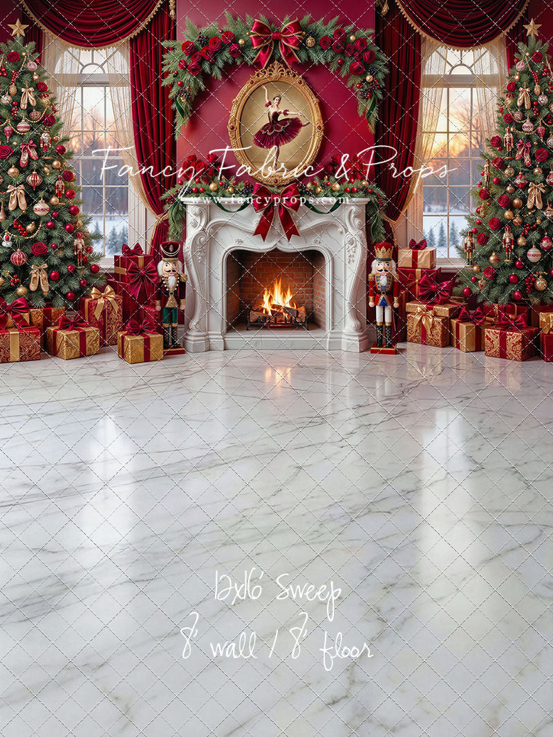 RTS Scarlet Ballerina Christmas - 12x16' Sweep - Essential Stretch Fabric - Perfect 30% Off- ADD TO CART for an extra 45% Off!