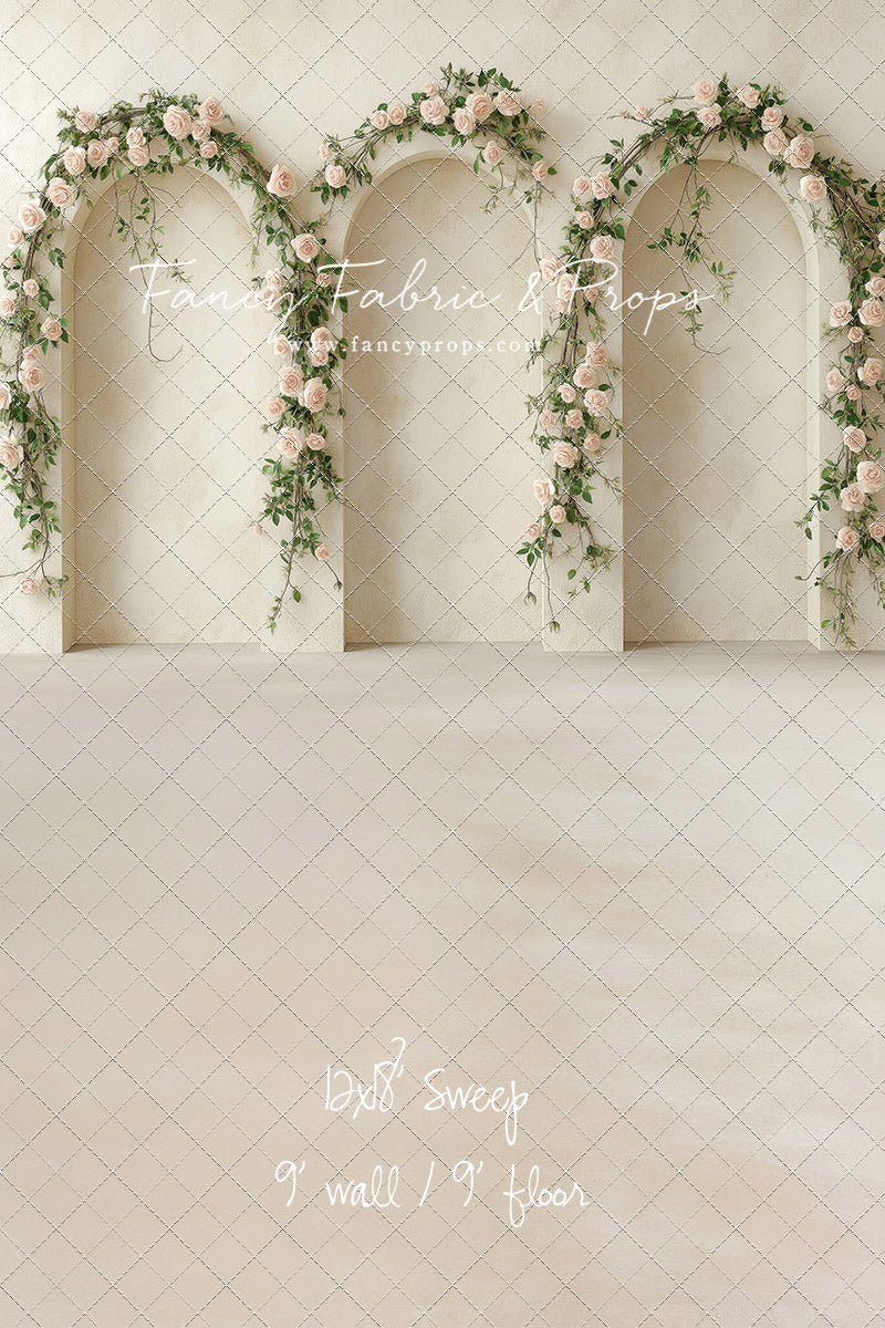 Cream Rose Courtyard - With Sweep Option
