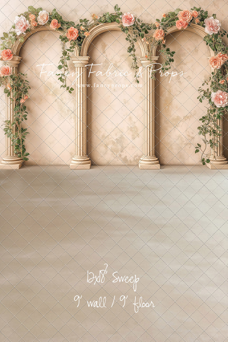 Peach Bloom Garden - With Sweep Option